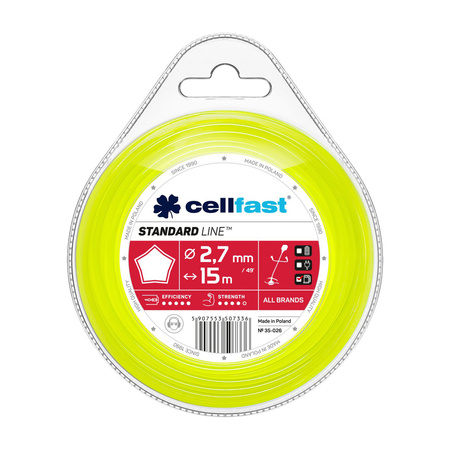 Hvězdicový střihací vlasec 2,7 mm x 15 m STANDARD CELLFAST