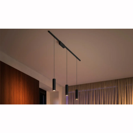 Perifo Lighting Rail Kit 1,5 m + 3x LED závěsné světlo 15,6 W CCT RGB Philips HUE Bluetooth Black