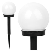 LED zahradní lampa na solární pohon WHITE BALL 10cm GOLDLUX (Polux)