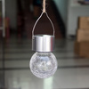 Solární LED zahradní koule RGB visící skleněný efekt Prasklá skleněná lampa