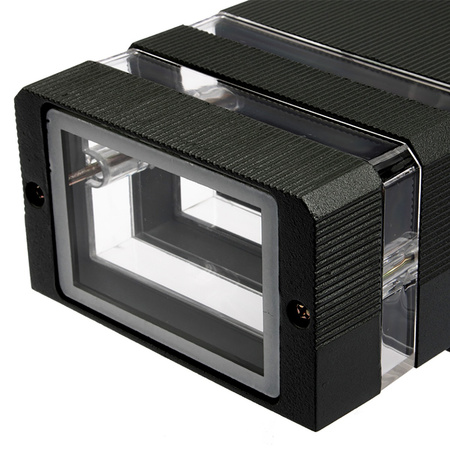 Dvojité zahradní nástěnné svítidlo INEZ DUO LED 2xGU10 ALUMINIUM černá IP54