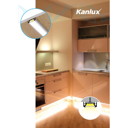 Hliníkový profil pro povrchovou montáž LED pásku eloxovaný 1m PROFILO Kanlux