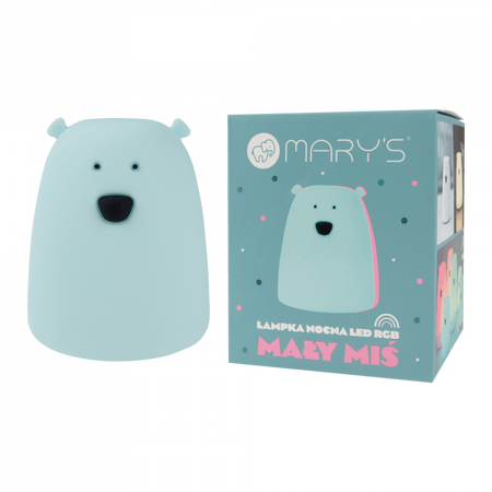 Dětské noční světlo LED 3000K teplá bílá + RGB Battery Blue MARY'S SMALL BEAR