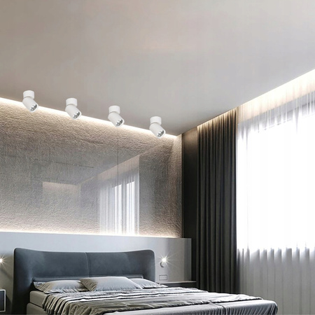 TIMO Stropní nástěnná lampa Reflektor Pohyblivé halogenové svítidlo 1xGU10 White LVT