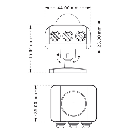 PIR pohybový senzor 10m 120° Nástěnný s ovládáním Povrchová montáž Bílý Sanico Goldlux