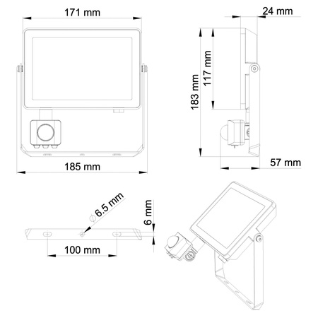 Reflektor LED 30W 2700lm 3000K IP65 s pohybovým a soumrakovým senzorem ProjectLine Floodlight PHILIPS
