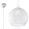 BALL E27 Závěsné stropní svítidlo Skleněný převis Skleněná koule 30cm Classic Transparent SOLLUX