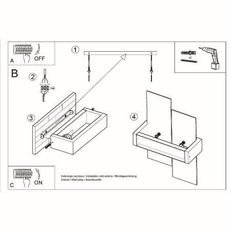 Nástěnné svítidlo FENIKS 1 E27 Moderní bílá a dřevo SOLLUX