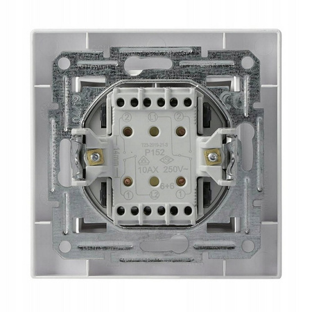 Dvojitý schodišťový spínač s rámem. zapuštěný SCHNEIDER ASFORA