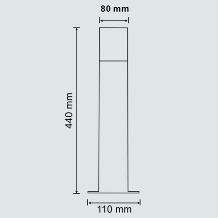 Zahradní lampa LED sloupková E27 TUBA NISKA Graphite 44cm DALLAS GOLDLUX (Polux)