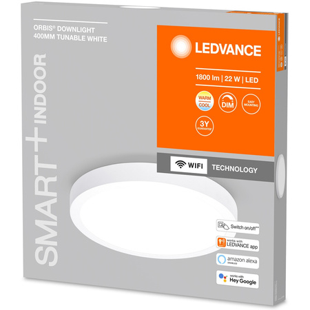 LED stropní svítidlo ORBIS DOWNLIGHT 22W 1800lm CCT 40cm SMART+ WIFI LEDVANCE