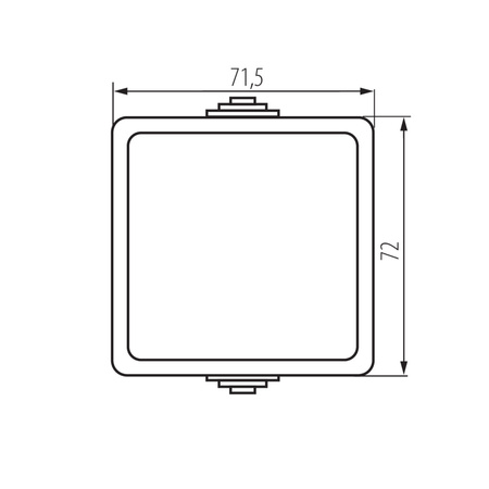 Jednoduchý vypínač 10A čtvercový černý TEKNO Kanlux