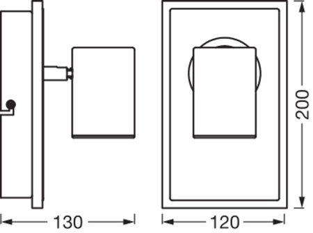 LED stropní nástěnné svítidlo pro povrchovou montáž 16,5 W 540lm CCT Dekorativní černý bod Mars Ledvance