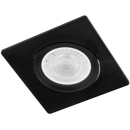 Halogenová Podhledové svítidlo GU10, MR16 Nastavitelná Čtvercová Černá VENTUS LUMILED