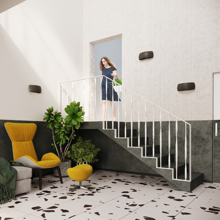 LED nástěnné svítidlo PONTIUS G9 Nástěnné svítidlo Semi-circular Ceramic Black SOLLUX