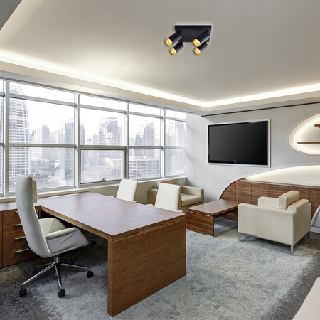 Stropní svítidlo ERIS GOLD 4x GU10 LED. nastavitelné