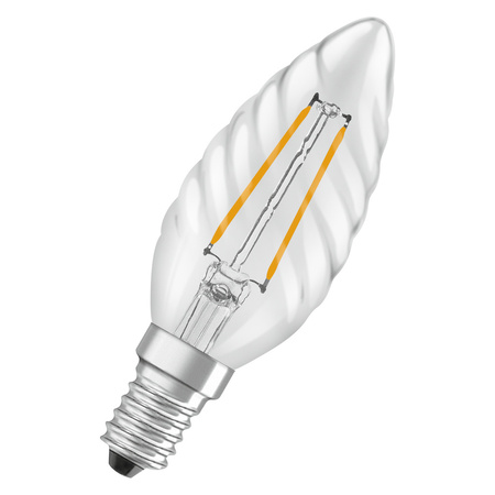 LED žárovka B35 E14 svíčka 1,8W = 25W 250lm 2700K teplá bílá 300° Filament STAR CLASSIC Osram