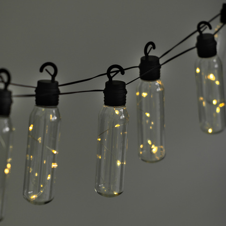 Solární zahrada Girland 10x LED světelný řetěz Dekorativní koule 3,8 m teplé