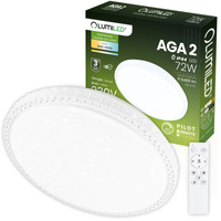 LED stropní plafon AGA2 72W IP44 CCT bílý kulatý 50cm + LUMILED PILOT