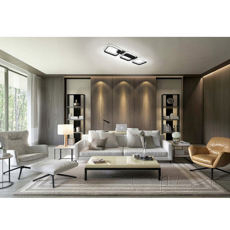 LED lustrová stropní lampa 33W NEBULA CANIS Černá