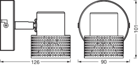 LED stropní nástěnné svítidlo Nástěnná povrchová montáž 3,4 W 230lm 3000K Teplá stmívatelná dekorativní bílá bodová zátka Ledvance
