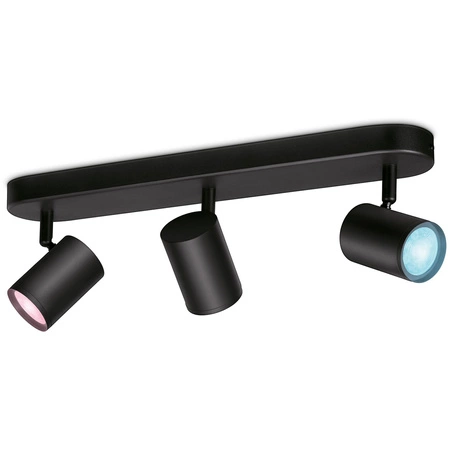 LED stropní svítidlo SPOT rail Black 3x 5W WHITE + RGB SMART WiFi WiZ