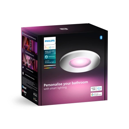 LED Xamento 4,2W IP44 CCT RGB Round PHILIPS HUE Bluetooth koupelnové svítidlo pro zapuštěnou montáž