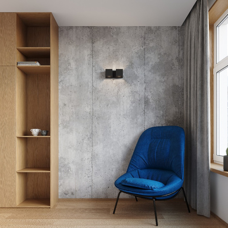 Nástěnné svítidlo LED QUAD 2xG9 Nástěnné svítidlo nahoře dole Černá SOLLUX