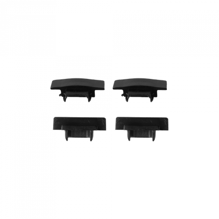 Hliníkový LED profil pod omítku černý 2m s matným difuzorem pro LED pásky + krytky Ecolight řady P