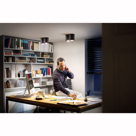 Stropní svítidlo LED Spot Pillar Black 2x4,2W CCT PHILIPS HUE Bluetooth Zigbee + stmívač