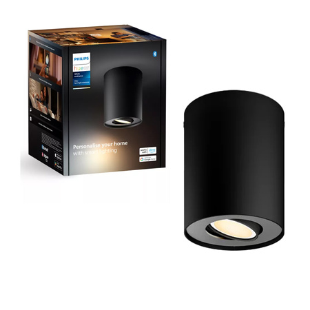 Stropní svítidlo LED Spot Pillar Black 4,2W CCT PHILIPS HUE Bluetooth Zigbee 