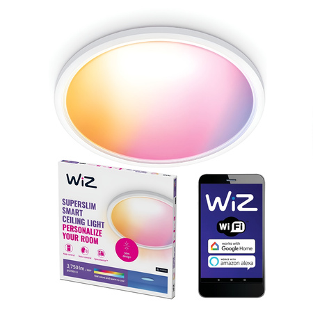 Plafond LED světlo pro povrchovou montáž 32W CCT + RGB White SMART WiFi WiZ