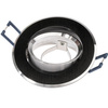 Halogenová Podhledové svítidlo GU10, Nastavitelná Kulatá Černá kartáčovaná LUMILED