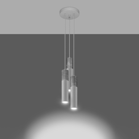 LED závěsné stropní svítidlo BORGIO 3P 3xGU10 White SOLLUX