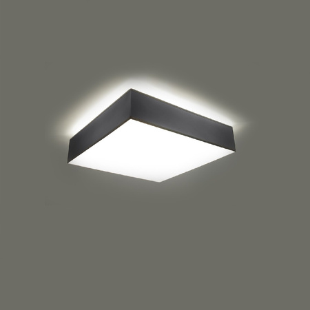 LED stropní svítidlo Plafond HORUS E27 Čtvercové svítidlo 25cm šedé SOLLUX
