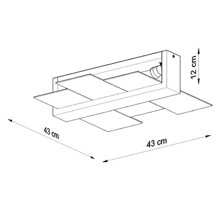 FENIKS 2 2xE27 Moderní bílé dřevěné stropní svítidlo SOLLUX pro zapuštěné osvětlení