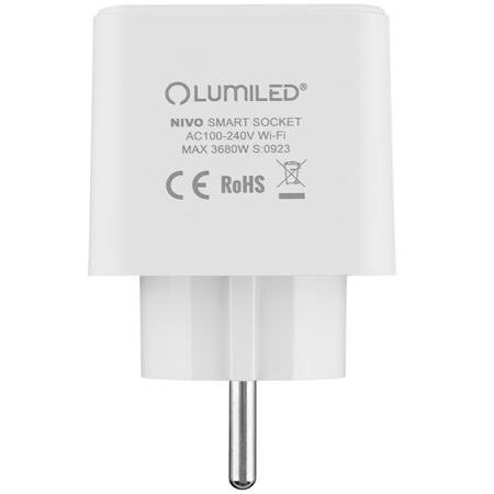 Inteligentní WiFi zásuvka, Měřič spotřeby Programovatelný časovač TUYA SMART NIVO LUMILED