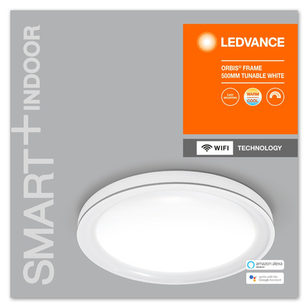 LED stropní svítidlo ORBIS Rám 32W 3300lm Teplá bílá-Studená bílá 50cm SMART+ WiFi LEDVANCE