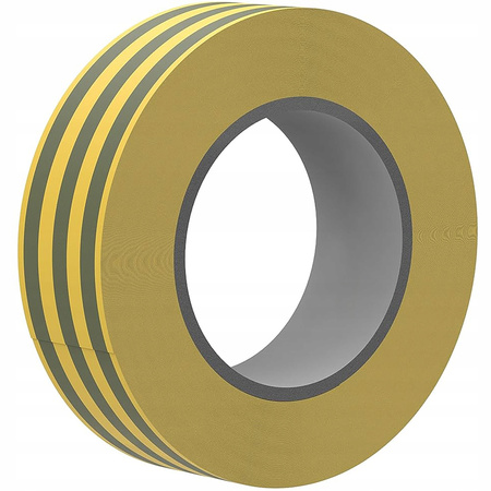 Silná PVC vodotěsná izolační páska 19 mm x 0,13 mm žlutozelená 20 m
