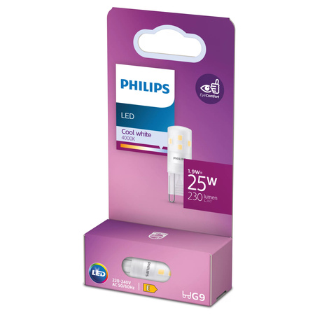 LED žárovka G9 Capsule 1,9W = 25W 230lm 4000K Neutral 320° Philips