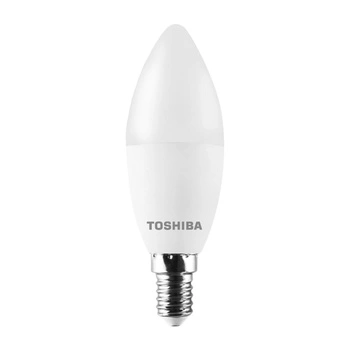 LED žárovka E14 C37 7W = 60W 806lm 3000K Teplá bílá 220° Mléčná TOSHIBA