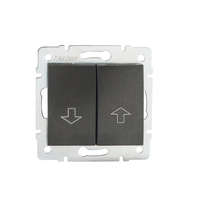 Spínač NO NO 10A Square Graphite LOGI Kanlux
