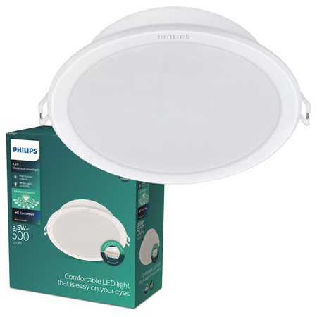 LED panel Zapuštěné vestavné svítidlo MESON 5,5W 3000K 9cm Kulaté stropní svítidlo PHILIPS