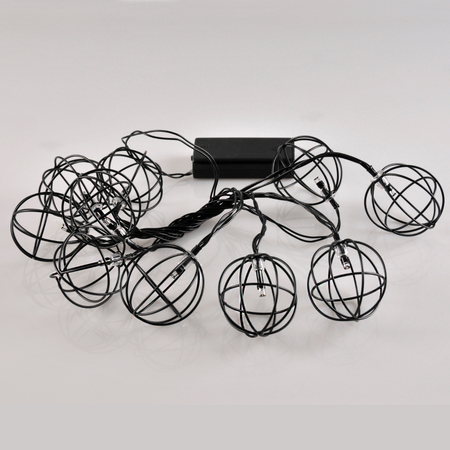 LED zahradní girlanda na baterie 2.1 m. napájení 2xAA bateriemi VIBORG. Black GOLDLUX (Polux)