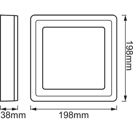 Přisazená LED panelová stropní lampa CLICK WHITE 16W 750lm 3000K Teplá bílá 20cm LEDVANCE