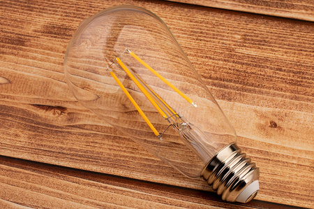 6x Žárovka LED Edison ST64, E27 8W = 60W 800lm 3000K Teplá bílá 360° Filament LUMILED