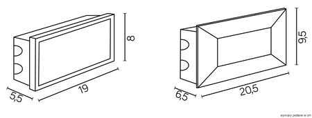Venkovní zahradní lampa zapuštěná nástěnná LED lampa Led Inox C 04 3.5W 187lm 3000K Teplá bílá Su-Ma