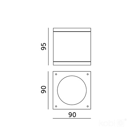Venkovní bodové světlo GU10 černé IP54 Querk Kobi