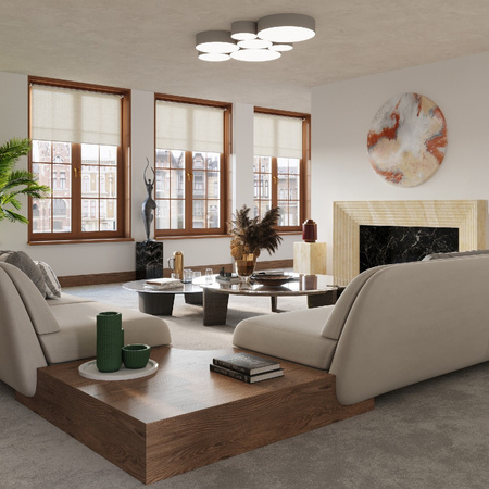 LED stropní svítidlo ARENA 3xE27 Kulaté svítidlo 45 cm šedé SOLLUX