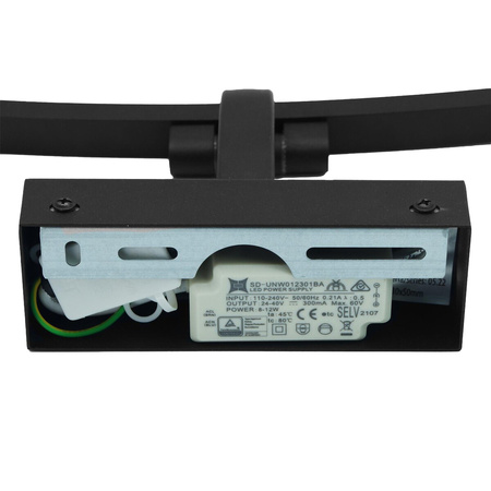 Lampa nad zrcadlem LED nástěnné svítidlo Koupelna IP44 12W Černá 50cm TERRA